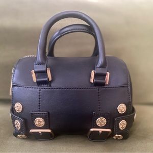 Bianca Studded Faux Leather Bowler Bag